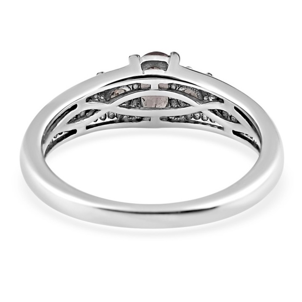 NWT Color Change Garnet & White Zircon Ring in .925 Sterling Silver - Picture 6 of 11